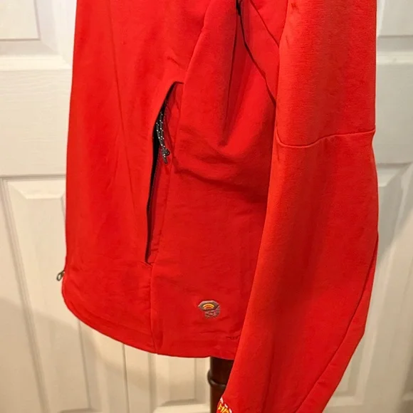 MOUNTAIN HARDWEAR Womens Orange/Red Soft Shell Stretch Lightweight Jacket Sz  L - Picture 7 of 10